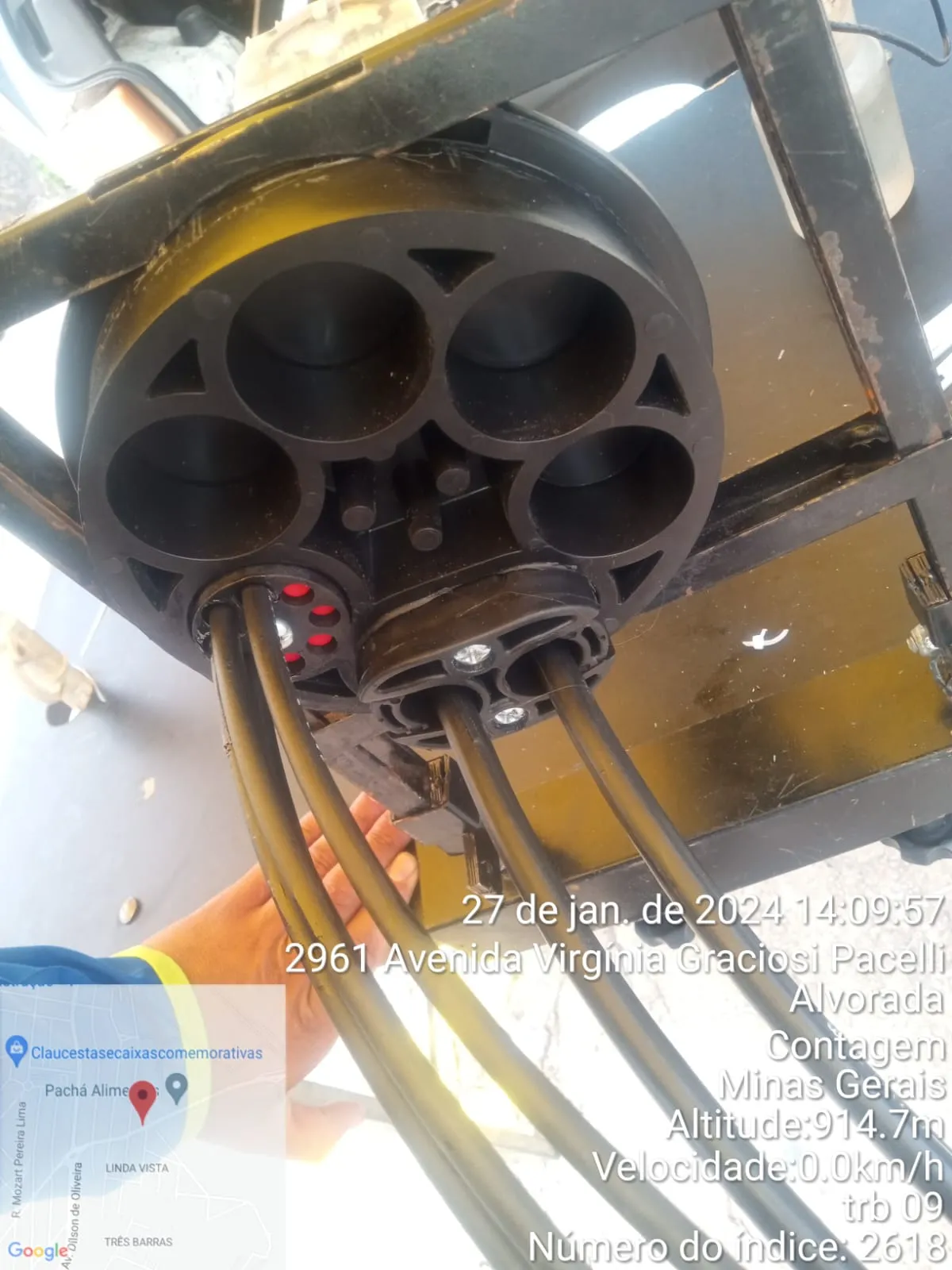 Instalação de fibra óptica